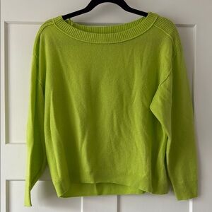 NWOT Anthropologie pilcro citron Green cashmere Sweater size XS